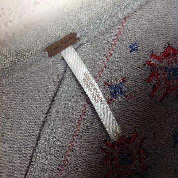 Free People Grey Multi Embroidered Sequin Bodycon - Picture 5 of 6